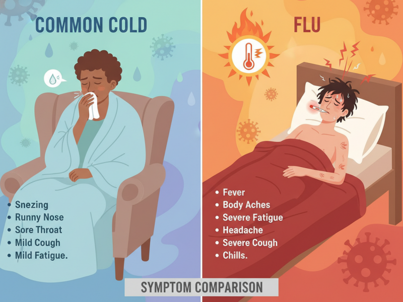 Diferença entre Gripe e Resfriado: Como Identificar cada Um